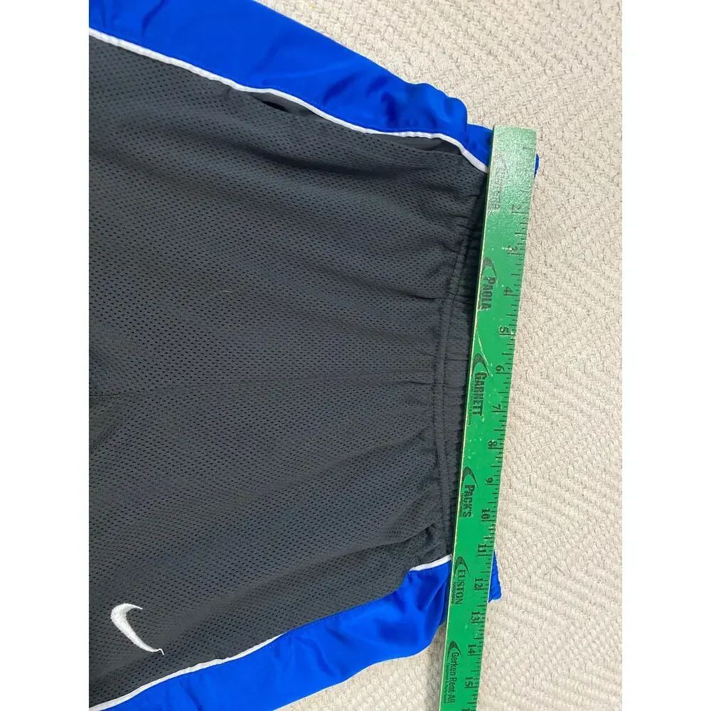 Nike Boys XL (18) Dark Gray & Royal Blue Mesh Athletic Track Pants Warm Up Y2K